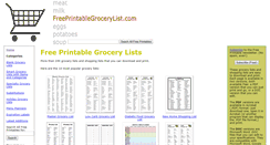 Desktop Screenshot of freeprintablegrocerylist.com