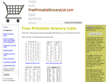 Tablet Screenshot of freeprintablegrocerylist.com